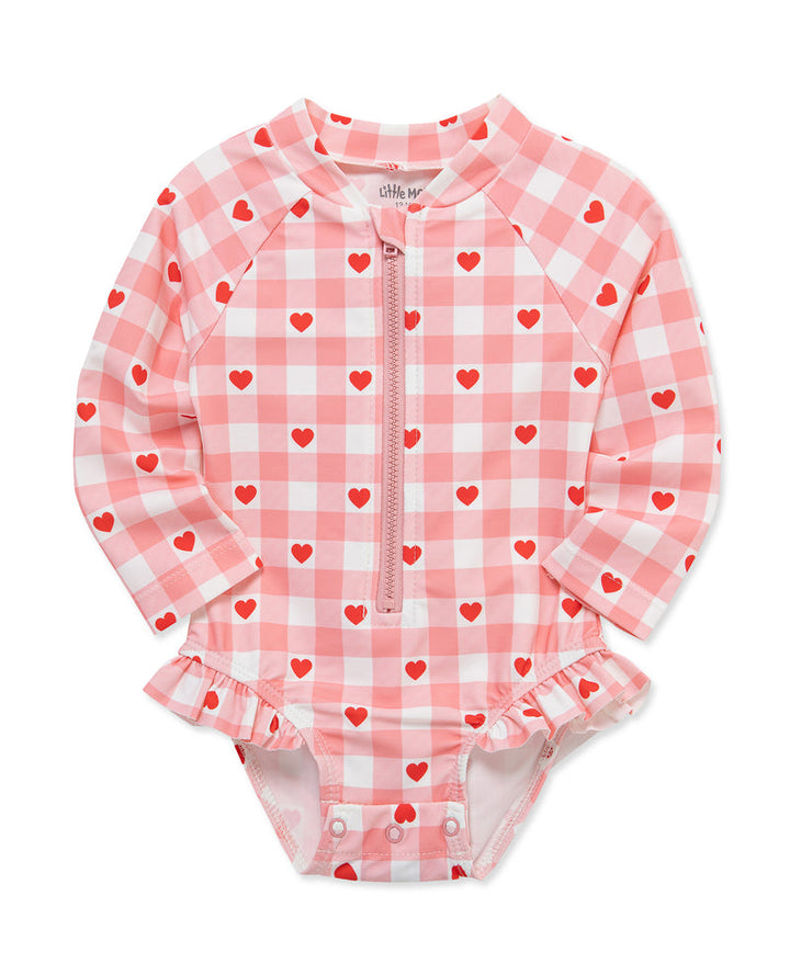 LITTLE ME NIÑA VESTIDO DE BAÑO HEART PINK