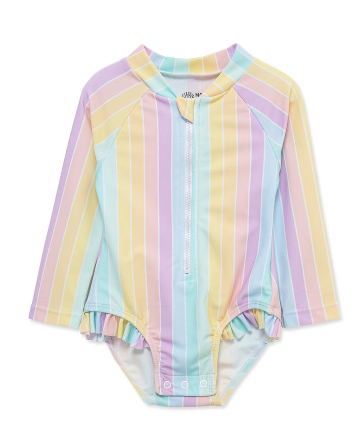 LITTLE ME NIÑA VESTIDO DE BAÑO STRIPE MULTI