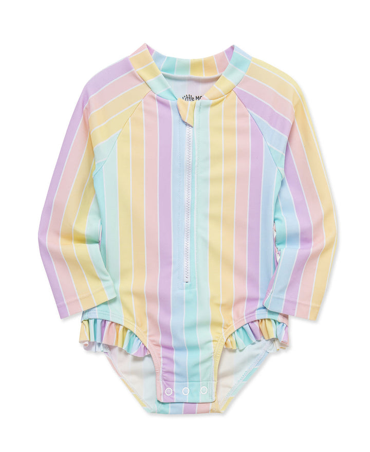 LITTLE ME NIÑA VESTIDO DE BAÑO STRIPE MULTI