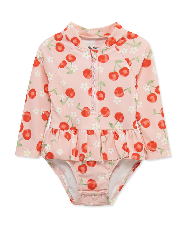 LITTLE ME NIÑA VESTIDO DE BAÑO CHERRY PINK