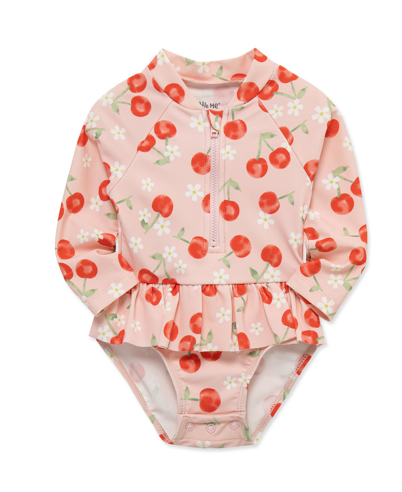 LITTLE ME NIÑA VESTIDO DE BAÑO CHERRY PINK