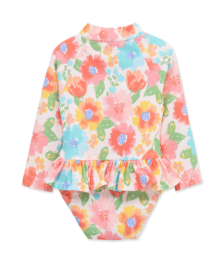 LITTLE ME NIÑA VESTIDO DE BAÑO MULTI FLORAL PINK