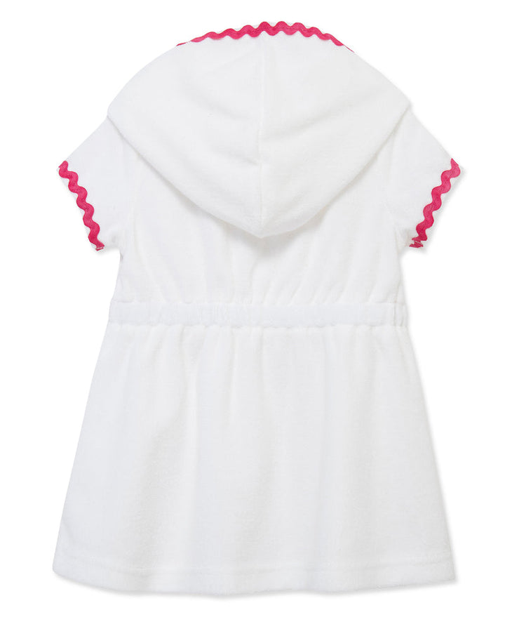 LITTLE ME NIÑA BATA TOALLA ZIP WHITE