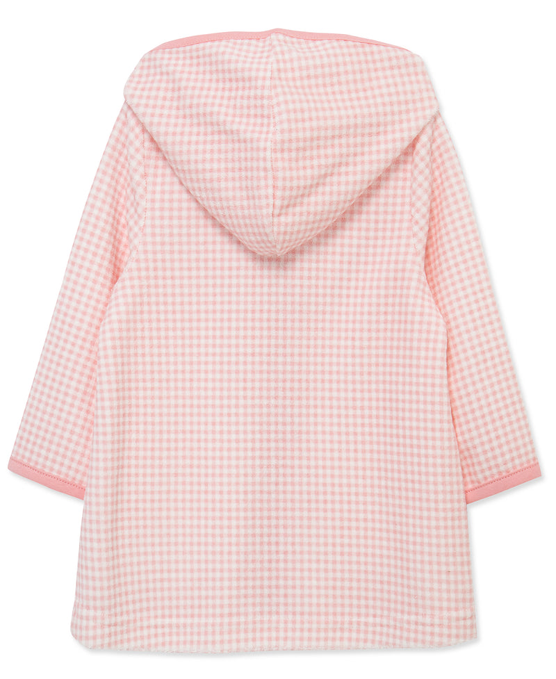 LITTLE ME NIÑA BATA TOALLA GINGHAM M/L PINK