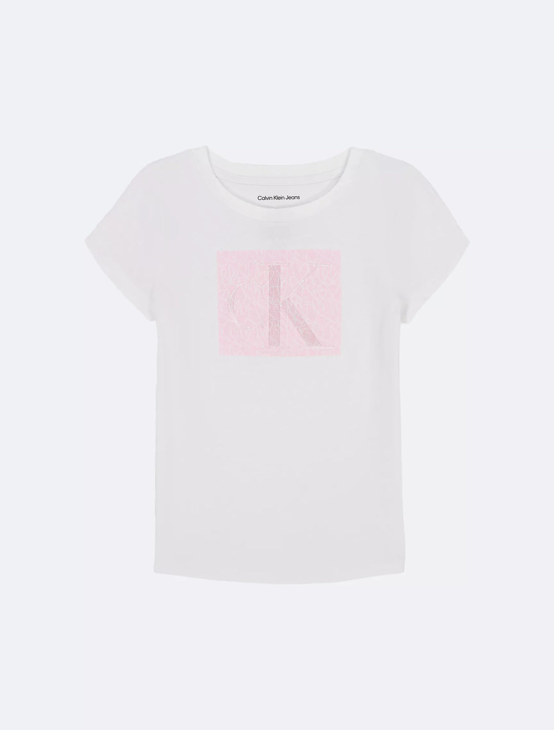 CALVIN KLEIN NIÑA TSHIRT CK SCRIBBLE CLASSIC SS WHITE