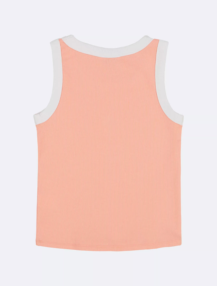 CALVIN KLEIN NIÑA TSHIRT CONTRAST RIB TANK CANDLELIGHT PEACH