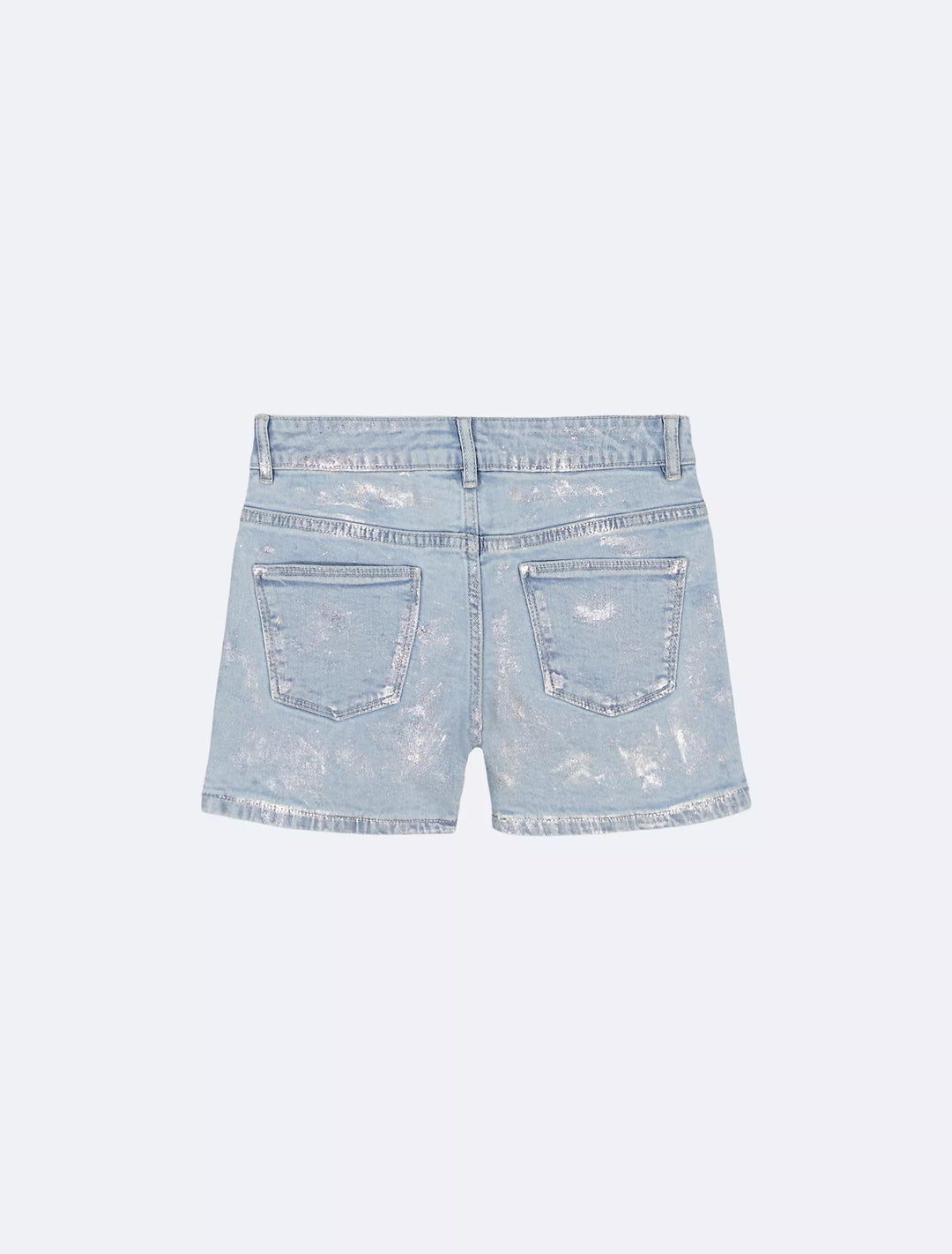 CALVIN KLEIN NIÑA SHORT FOIL PRINTED DENIM CIRRUS SHINE