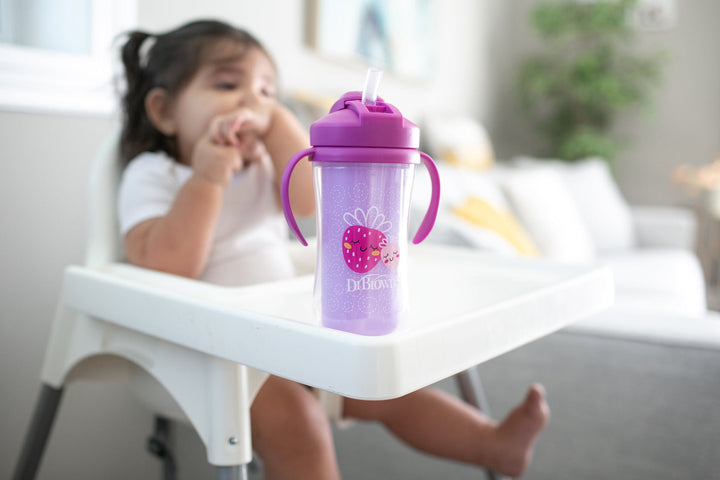 DR. BROWN VASO/TERMICO 10OZ AGARRADOR ROSADO