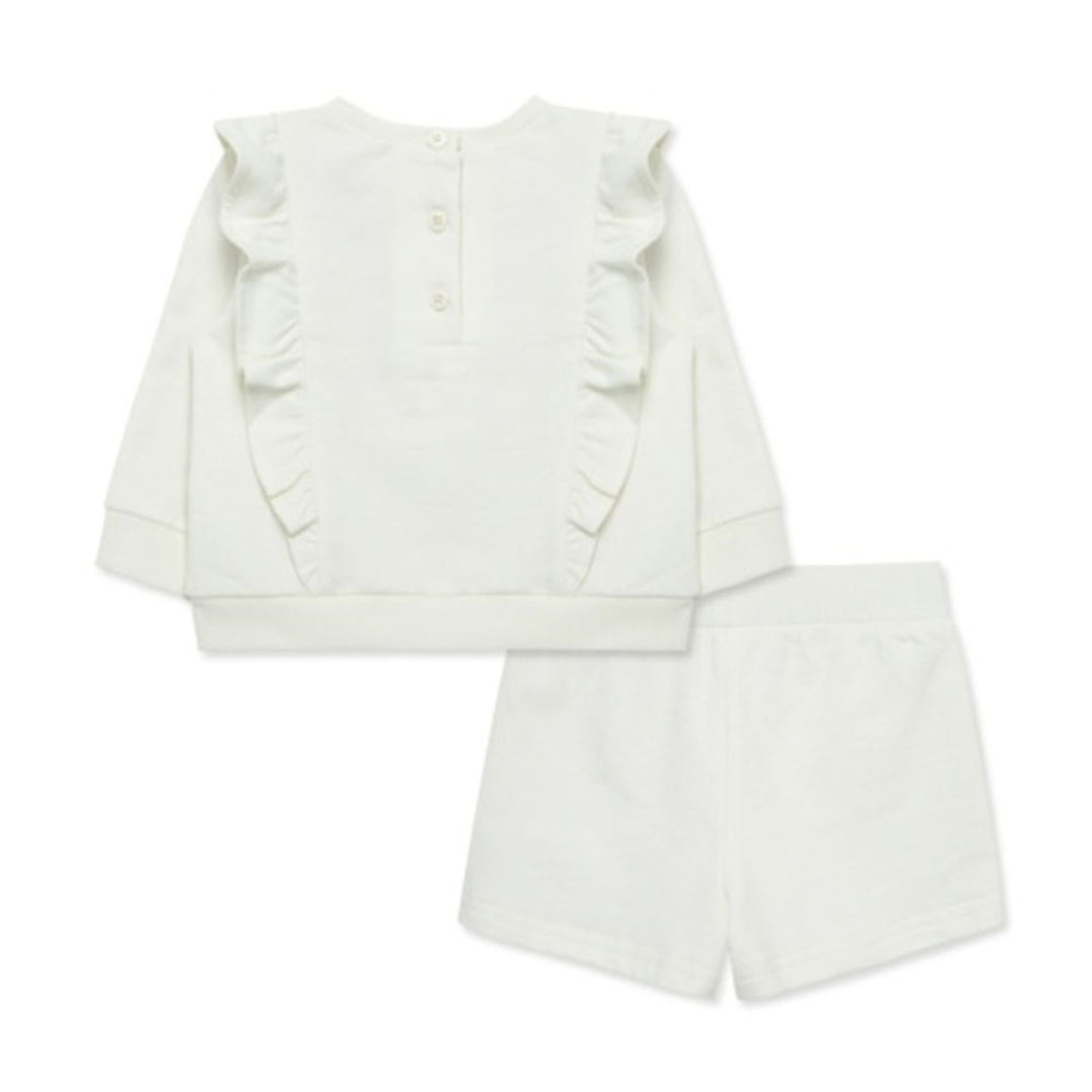 LITTLE ME NIÑA CONJ. DE SHORT ACTIVE GARDEN IVORY