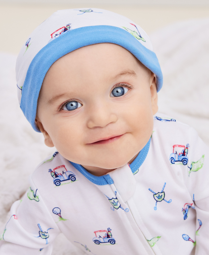 LITTLE ME BEBE NIÑO PIJAMA & HAT GOLF CLUB WHITE PRINT