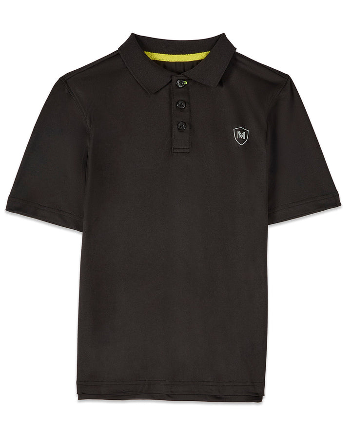MEMOI NIÑO POLO SHORT SLEEVE BLACK