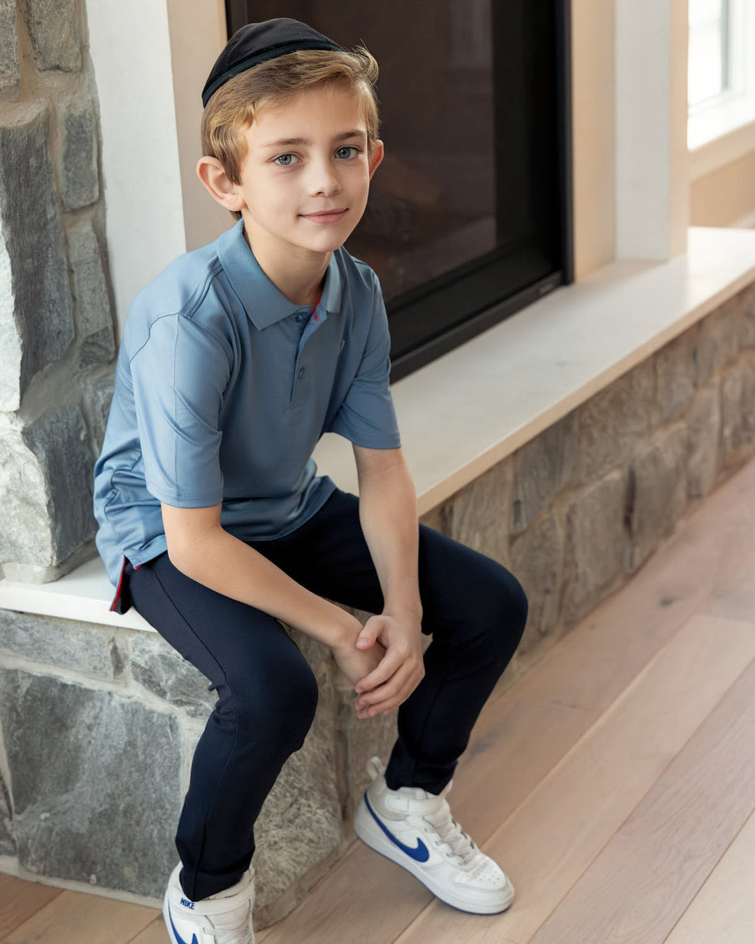 MEMOI NIÑO POLO SHORT SLEEVE INFINITY