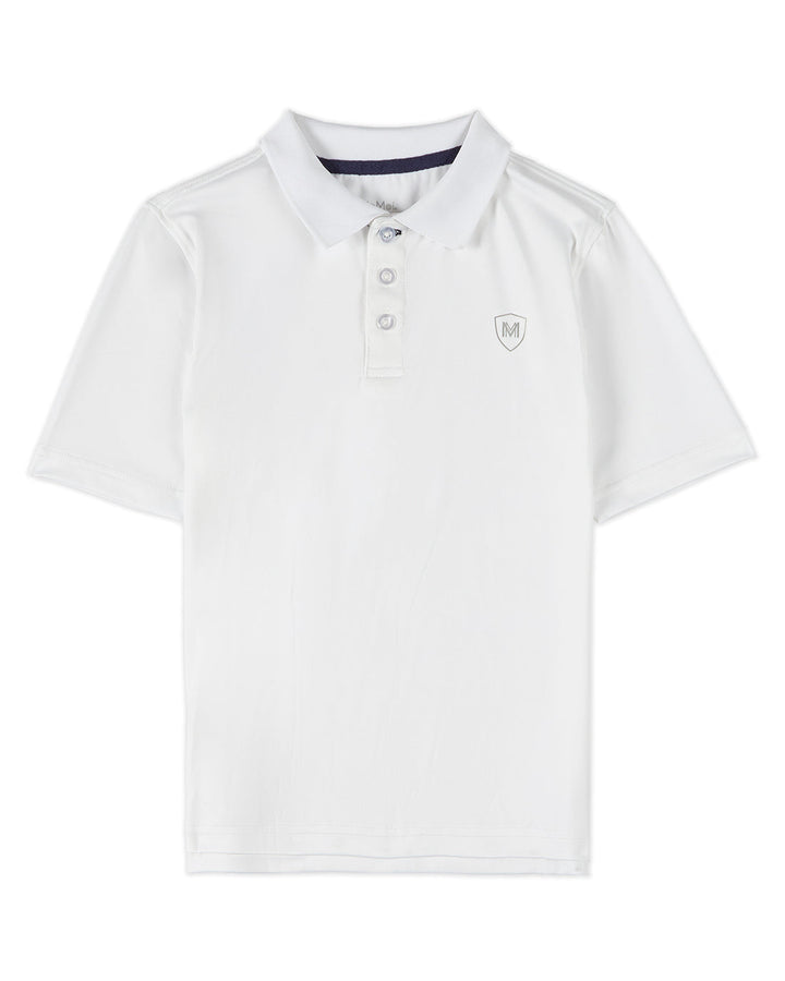 MEMOI NIÑO POLO SHORT SLEEVE WHITE