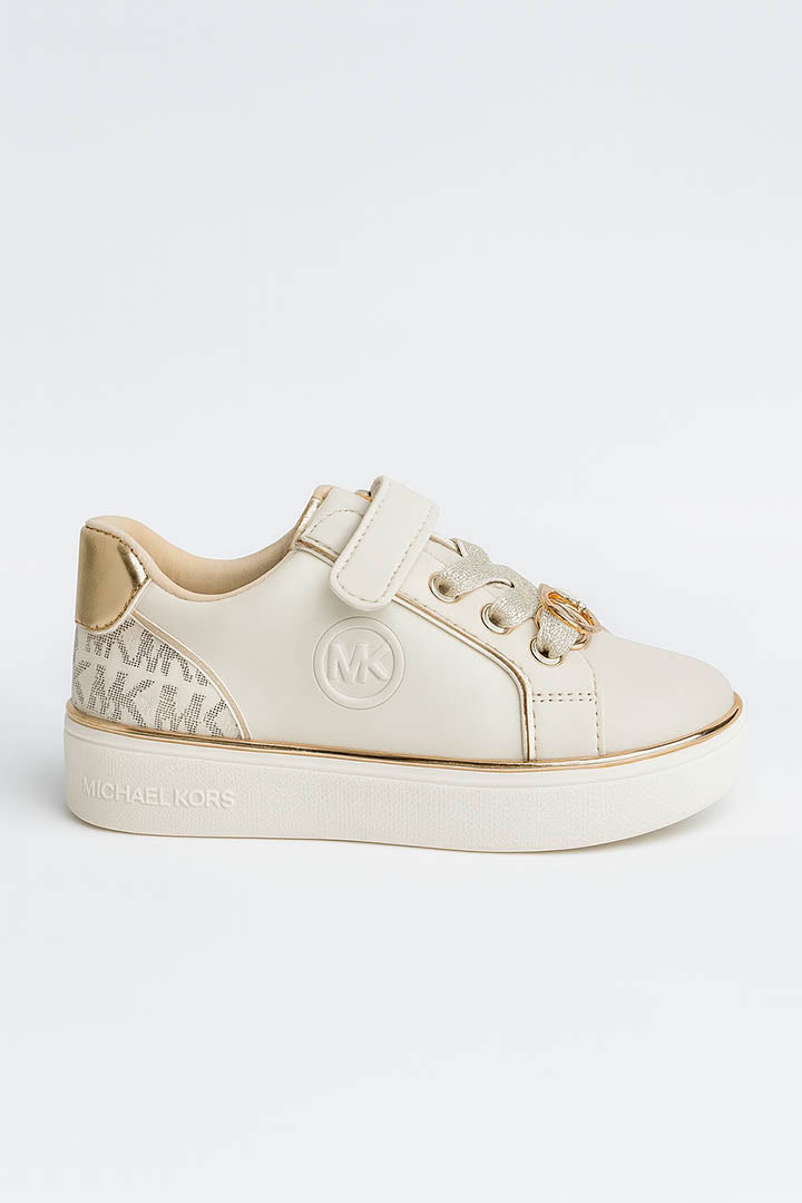 MICHAEL KORS NIÑA ZAPATILLA JEM MCCLAIN WHITE/PALE GOLD