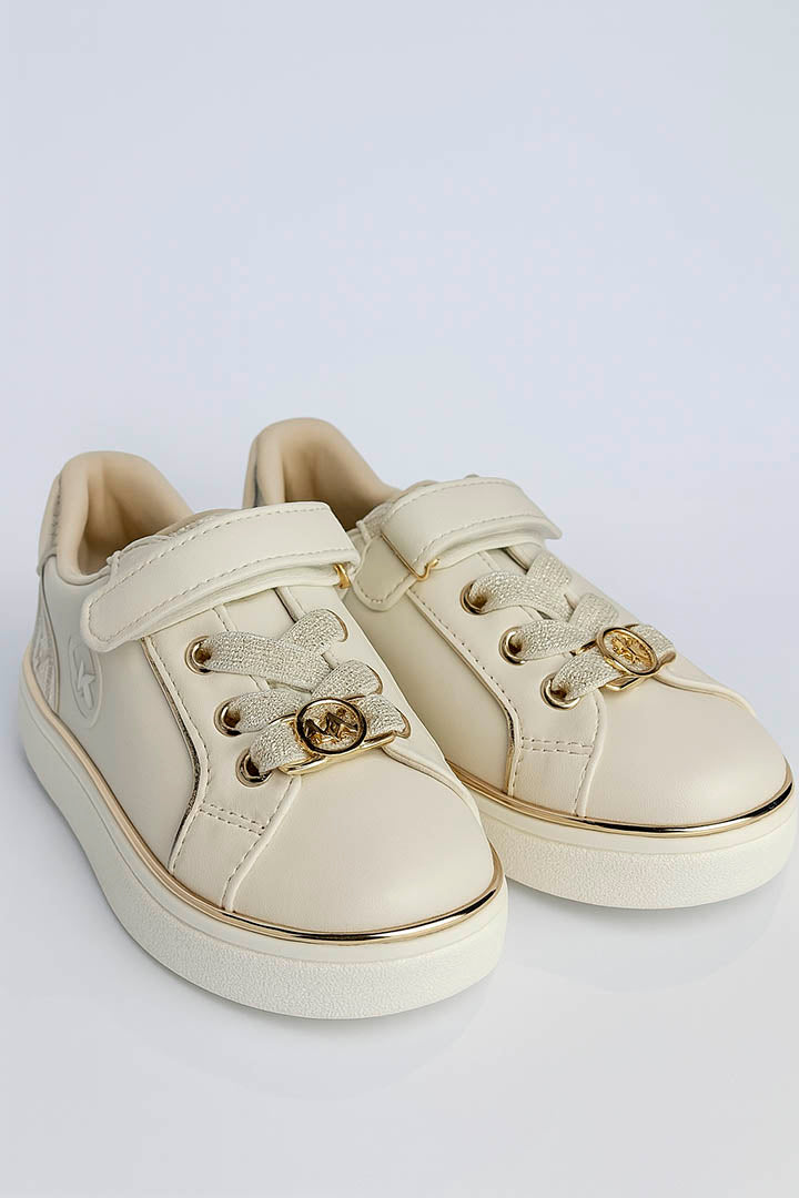 MICHAEL KORS NIÑA ZAPATILLA JEM MCCLAIN WHITE/PALE GOLD