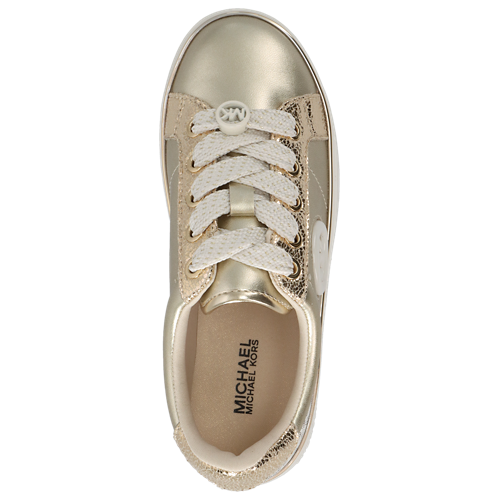 MICHAEL KORS NIÑA ZAPATILLA JORDANA FINN PALE GOLD CRACKLED METALLIC/VANILLA MONOGRAM