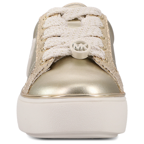 MICHAEL KORS NIÑA ZAPATILLA JORDANA FINN PALE GOLD CRACKLED METALLIC/VANILLA MONOGRAM