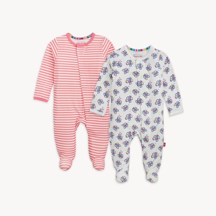 MAGNETIC ME BEBE NIÑA PIJAMA 2 PACK MULTI BUTTERFLY