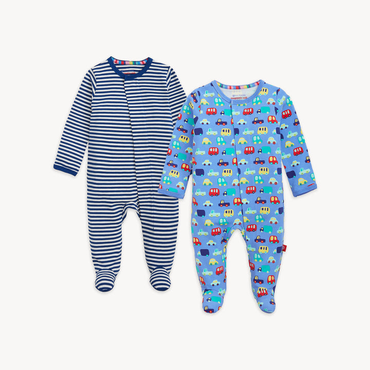 MAGNETIC ME BEBE NIÑO PIJAMA 2 PACK MULTI CARS BLUE