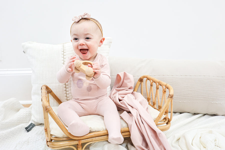 MANIERE BEBE NIÑA PIJAMA LINE ART POWDER PINK