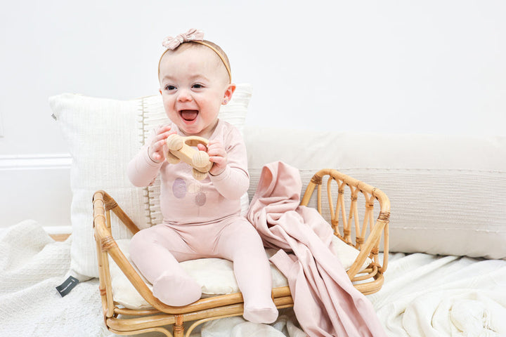 MANIERE BEBE NIÑA PIJAMA LINE ART POWDER PINK