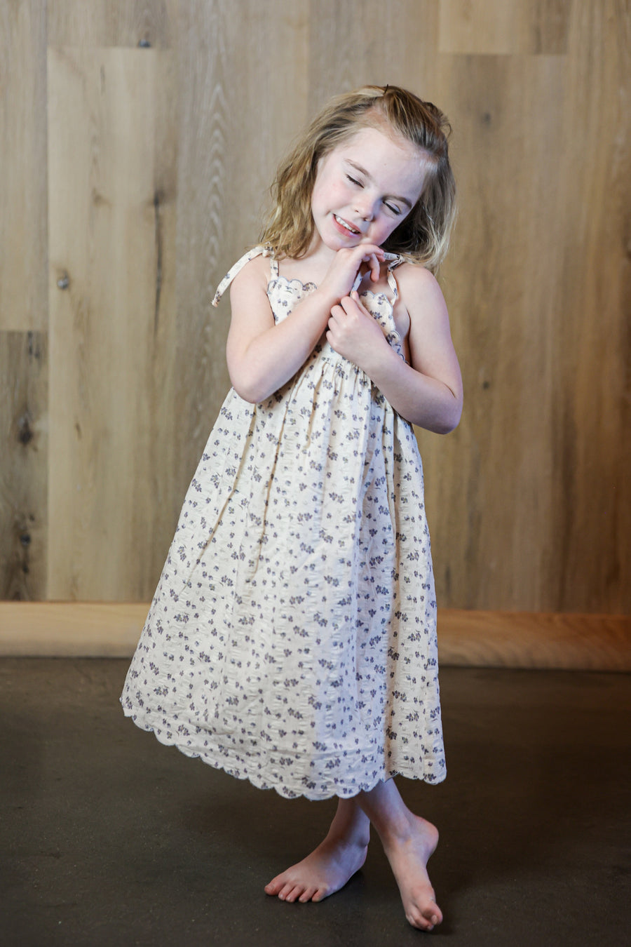 MANIERE NIÑA VESTIDO TEXTURED PRINTED SAND