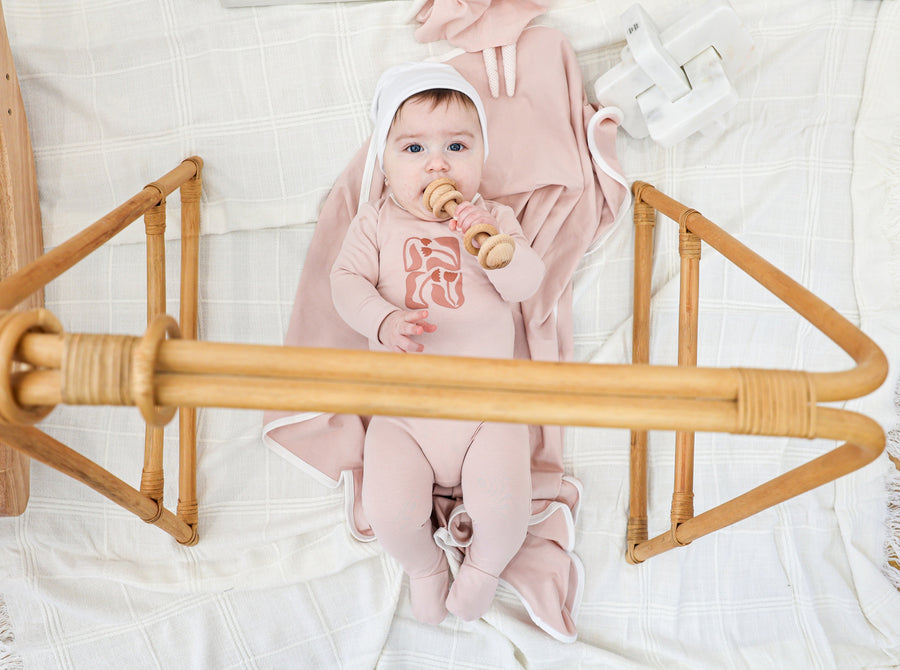 MANIERE BEBE NIÑA PIJAMA PUFF PAINT FLOWER MAUVE