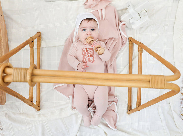 MANIERE BEBE NIÑA PIJAMA PUFF PAINT FLOWER MAUVE