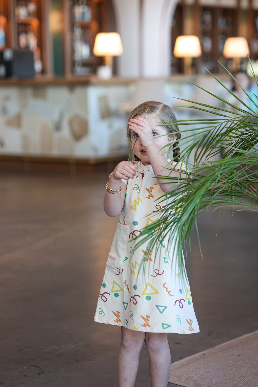 MANIERE NIÑA VESTIDO SUMMER FUN SHORT SLV BEIGE MULTI