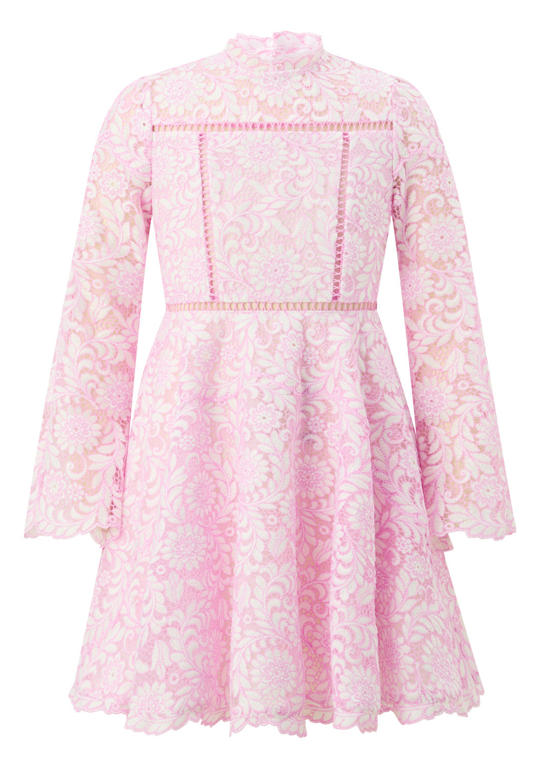 Marlo Vestido Primrose Bordado Mini Rosado para Niña