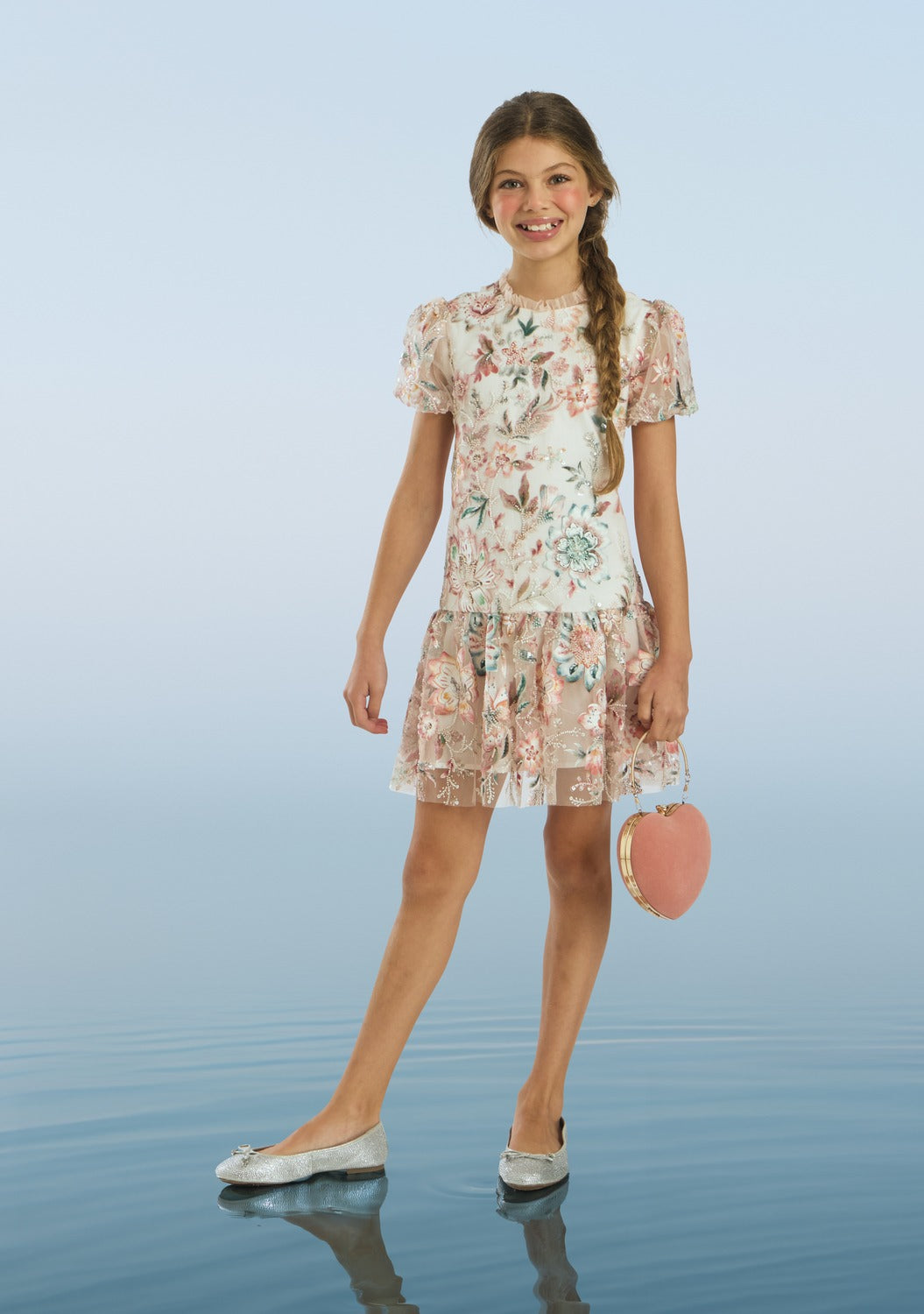 Marlo Vestido Veronica Bordado Mini Multicolor para Niña