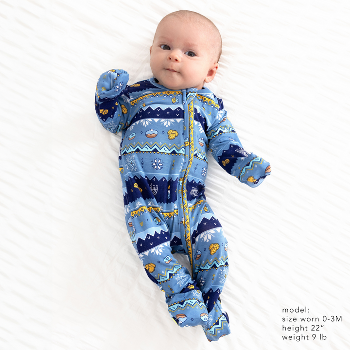 BELLABU BEAR NIÑO PIJAMA HANUKKAH FAIR ISLE BAMBOO