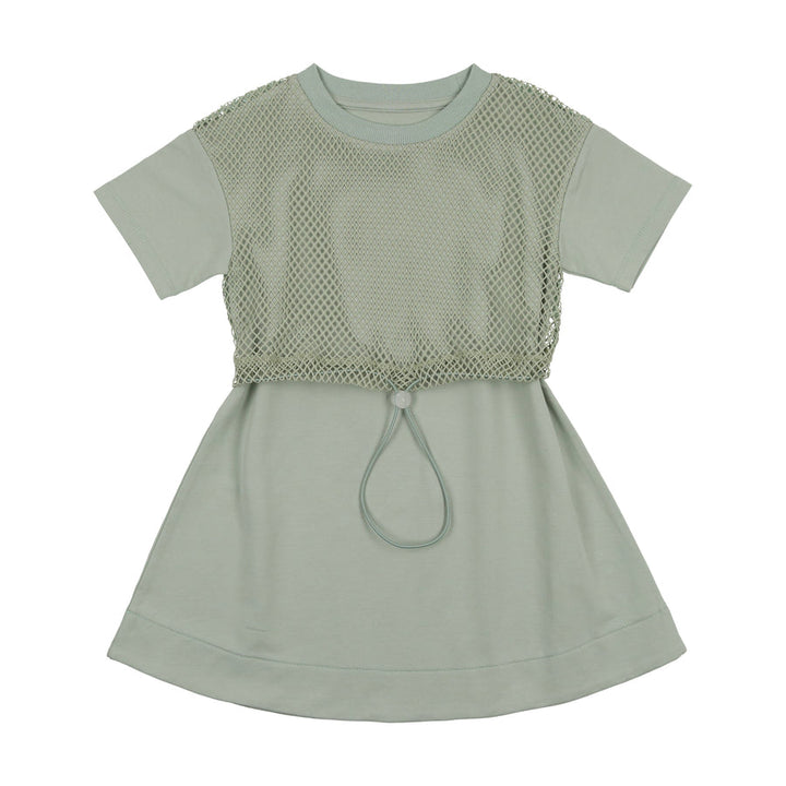 MANIERE NIÑA VESTIDO MESH SPORT SHORT SLEEVE SAGE