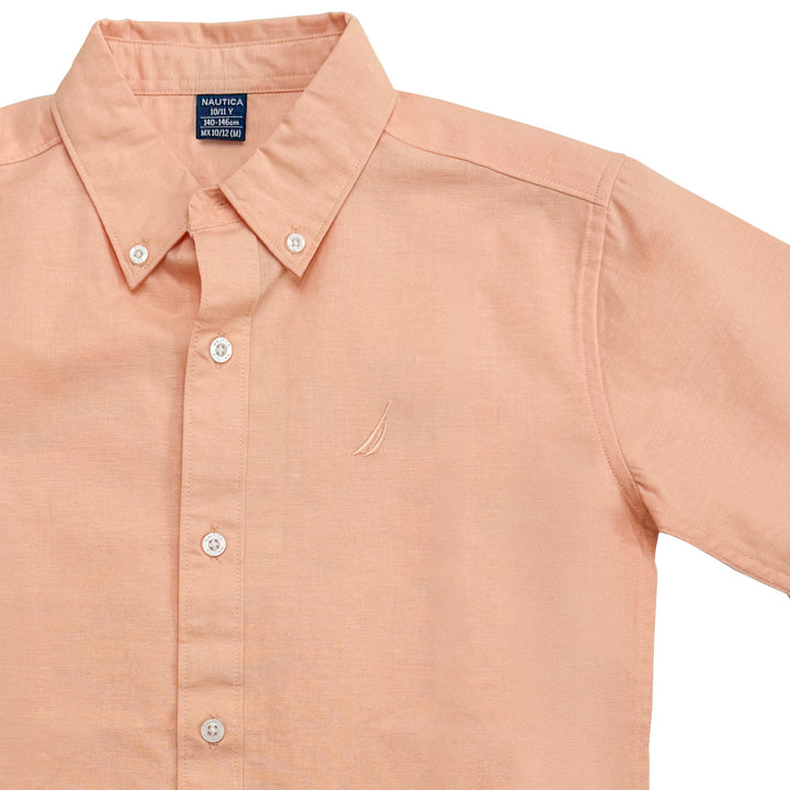 Nautica Camisa Bamboo Linen/Sand para Niño