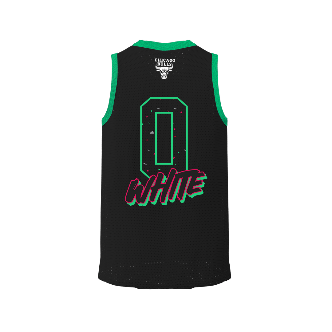 FANATICS NIÑO TSHIRT S/M NBA BULLS WHITE BOUNCE PARTY