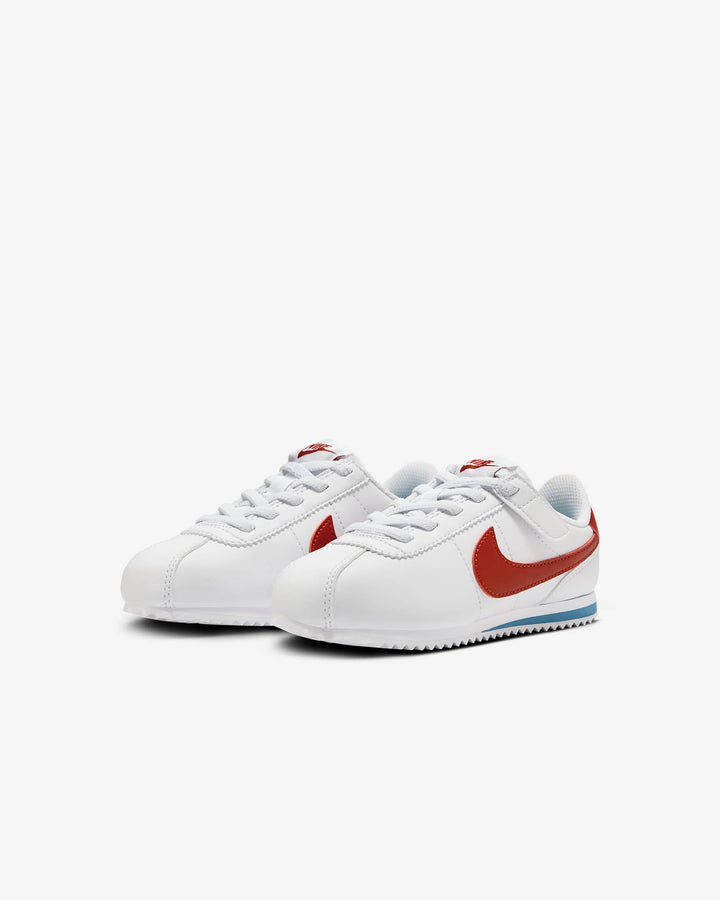 NIKE NIÑO ZAPATILLA KIDS CORTEZ EASYON BPV WHT/VARSITY RED/BLU