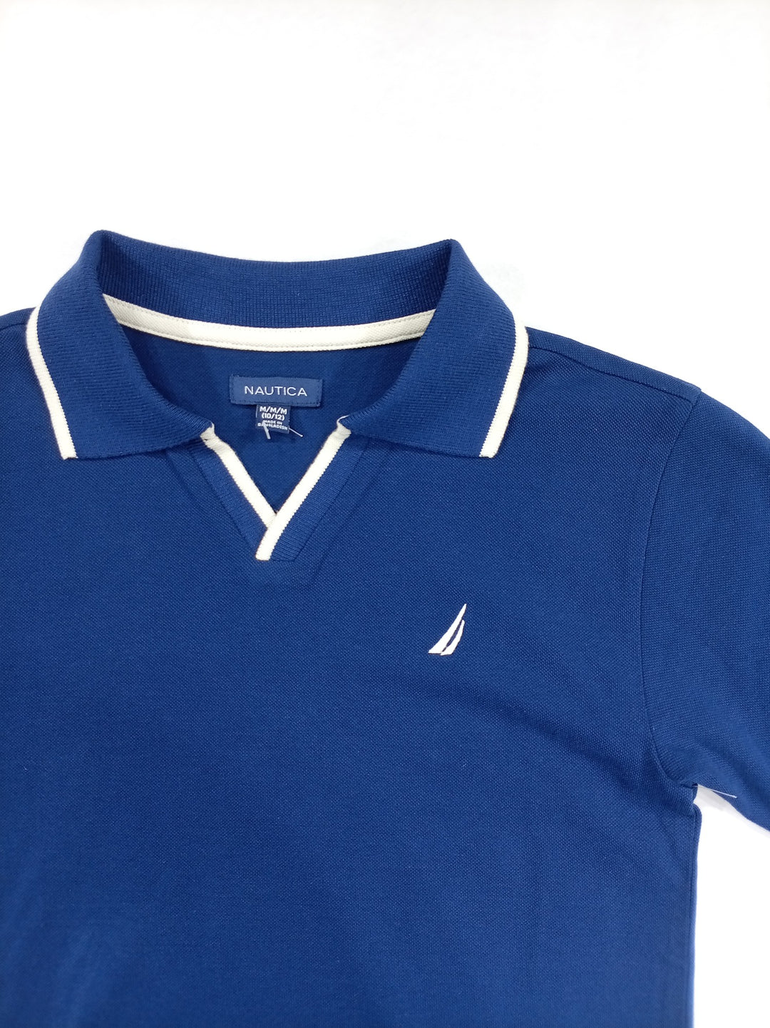 Nautica Polo Medieval Blue para Niño - detalle cuello