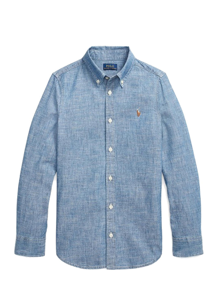 RALPH LAUREN NIÑA CAMISA MEDIUM BLUE WASH