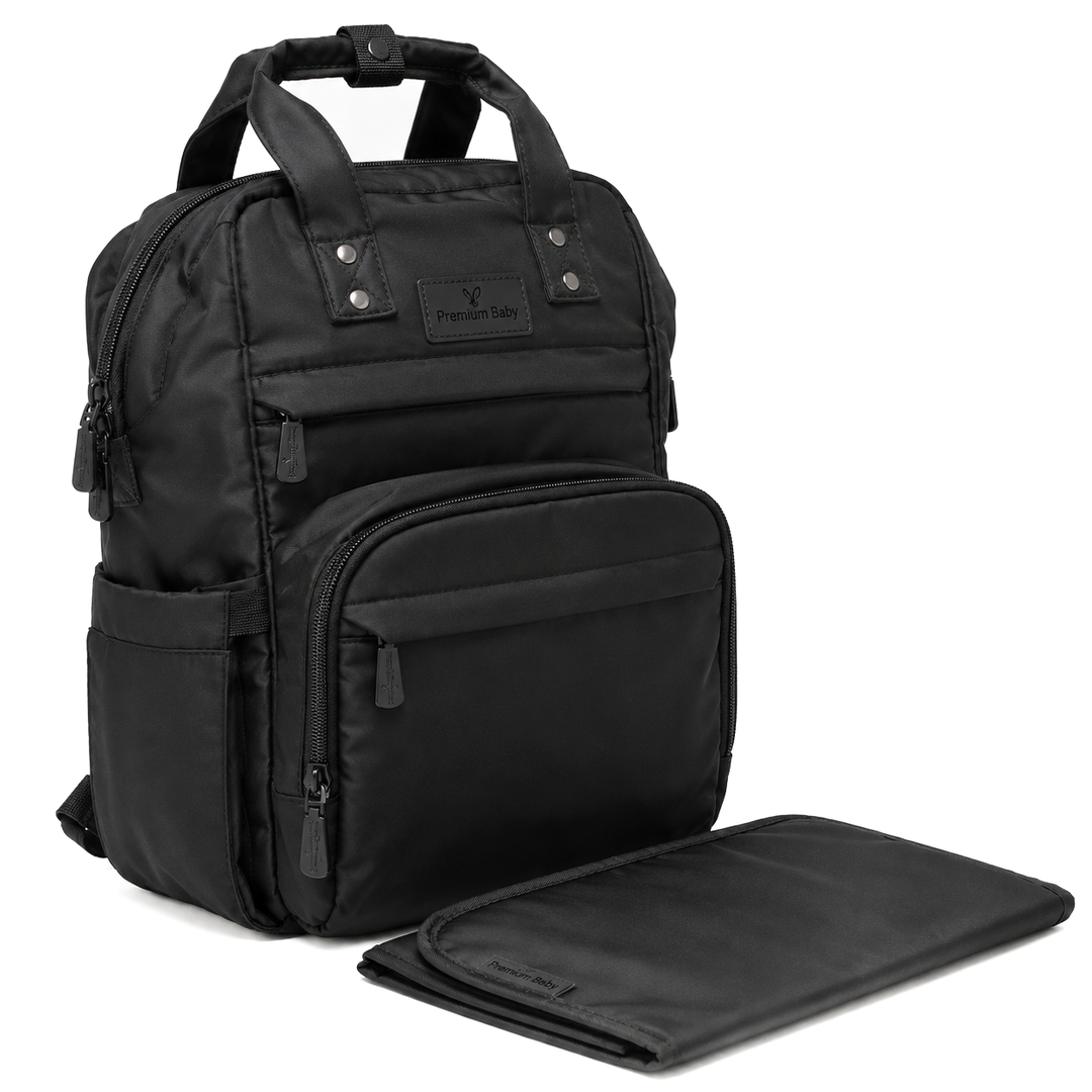 Premium Baby Bolsa Pañalera Rose Negro
