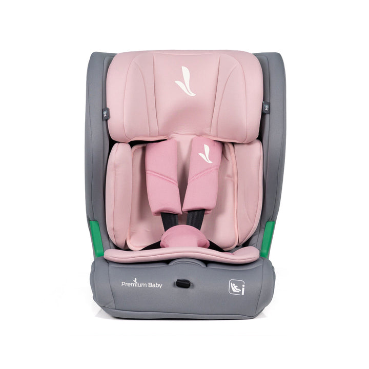 PREMIUM BABY SILLA DE CARRO PARA BEBE AURA ISOFIX GRIS/ROSADO
