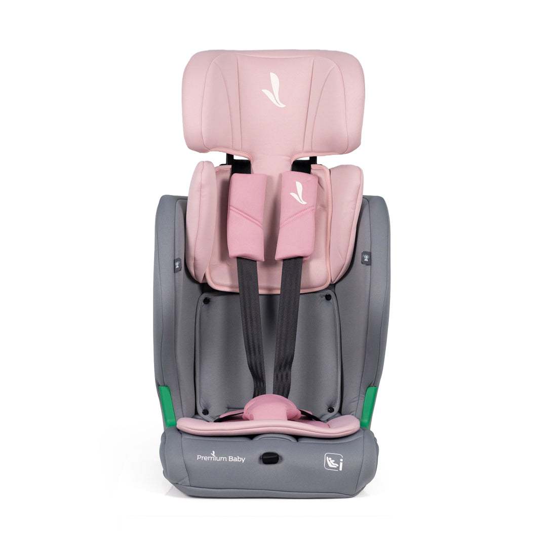 PREMIUM BABY SILLA DE CARRO PARA BEBE AURA ISOFIX GRIS/ROSADO