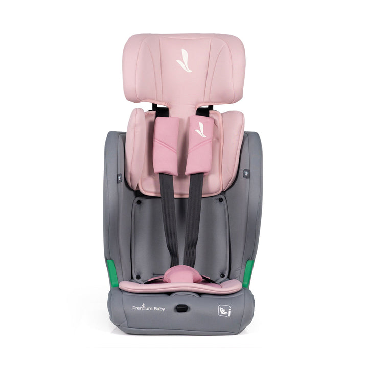 PREMIUM BABY SILLA DE CARRO PARA BEBE AURA ISOFIX GRIS/ROSADO