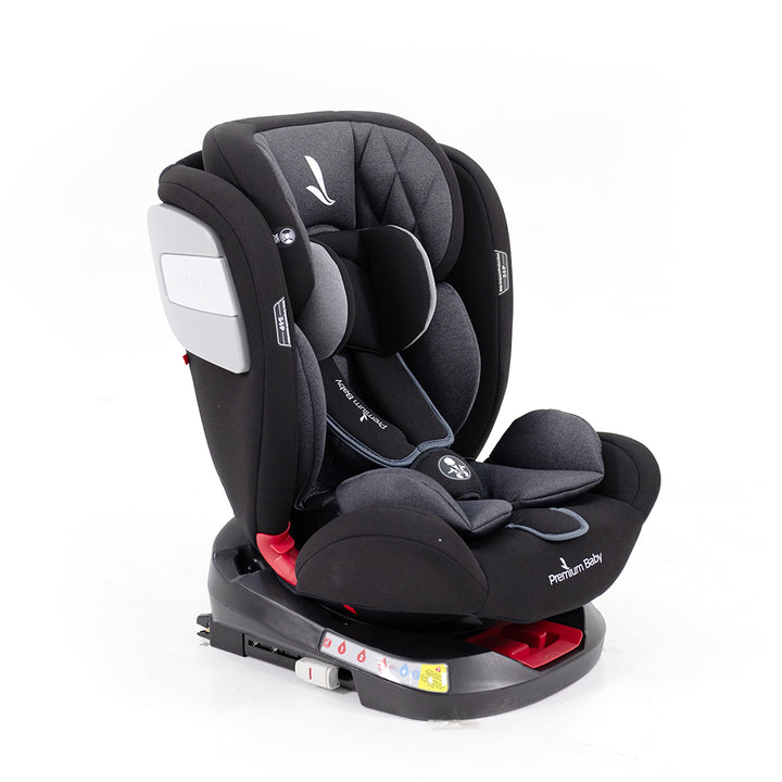 PREMIUM BABY SILLA DE CARRO GIRATORIA TWIST 2.0 NEGRO-GRIS ETAPA 0123