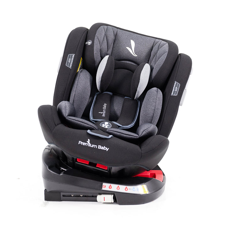 PREMIUM BABY SILLA DE CARRO GIRATORIA TWIST 2.0 NEGRO-GRIS ETAPA 0123