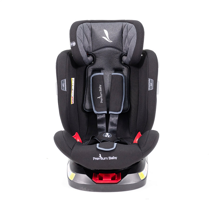 PREMIUM BABY SILLA DE CARRO GIRATORIA TWIST 2.0 NEGRO-GRIS ETAPA 0123