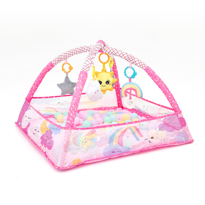 PREMIUM BABY GIMNASIO PELOTERO PARA BEBE NIÑA ARCO IRIS