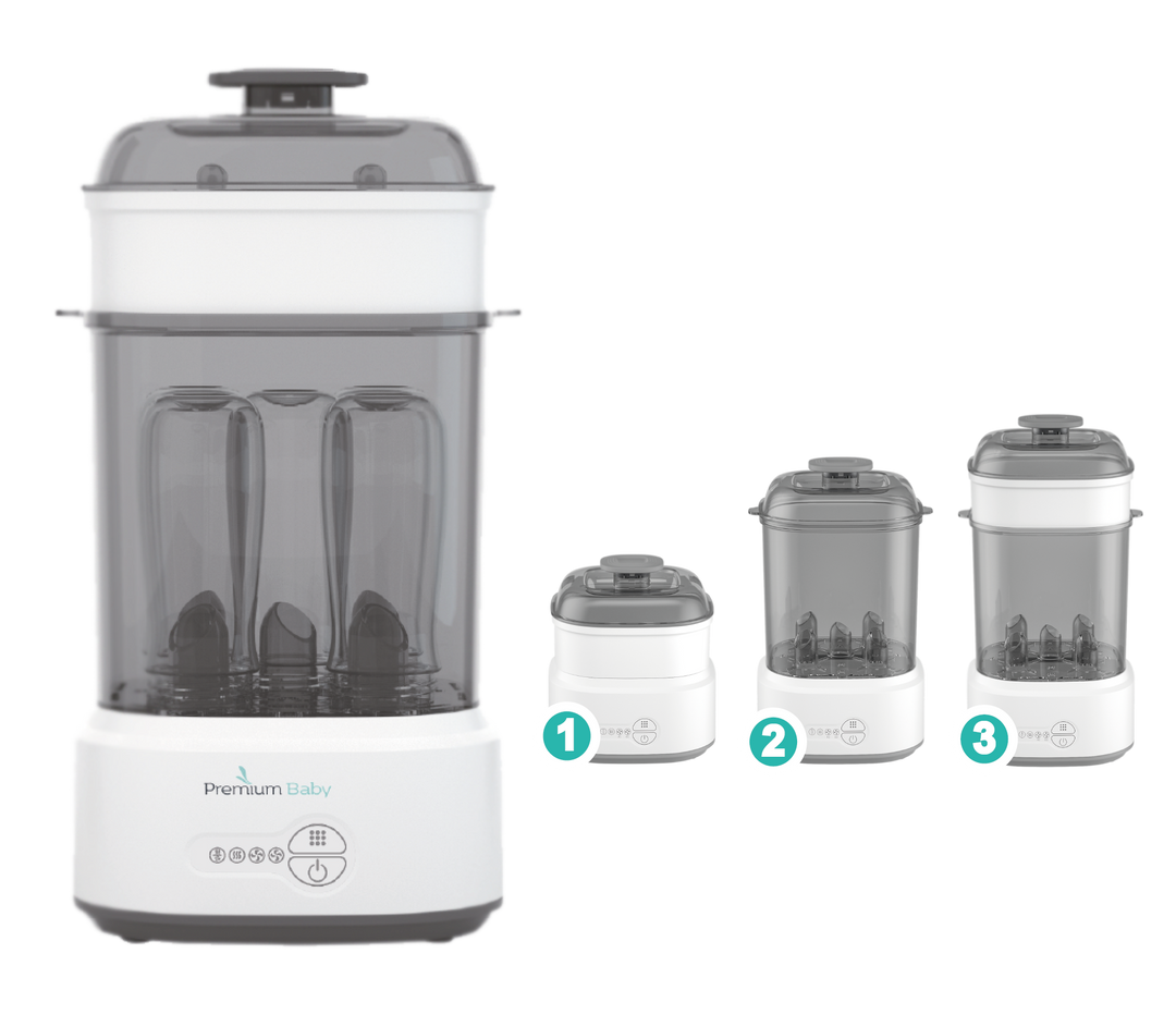 Premium Baby Esterilizador Electrico a Vapor 3 en 1 de Biberones