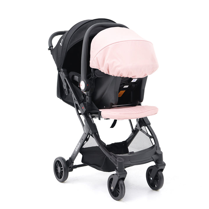 PREMIUM BABY COCHE TRAVEL SYSTEM COMPACTO PARA BEBE ARGUS ROSADO