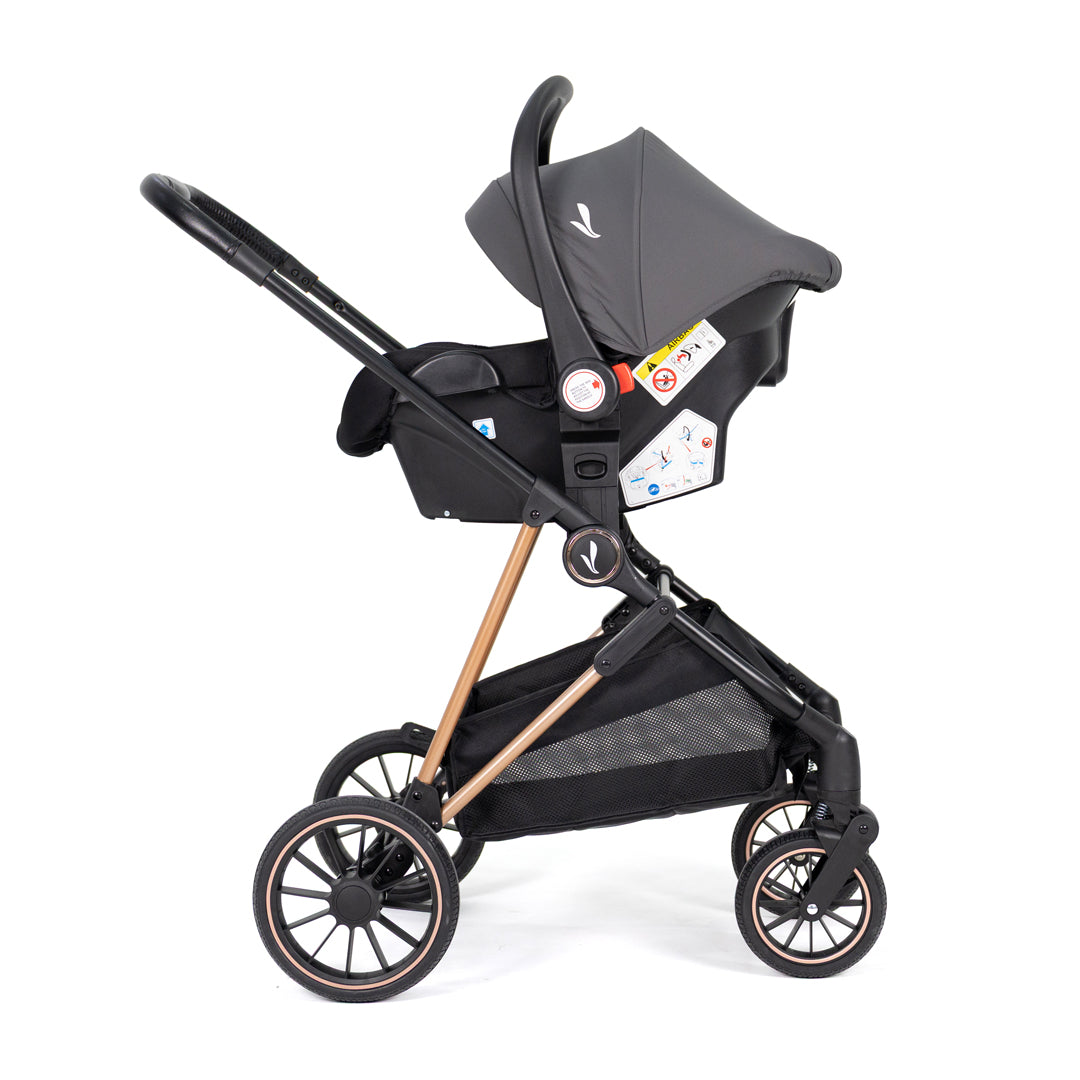 PREMIUM BABY COCHE TRAVEL SYSTEM ANA-TS GRIS & BLACK