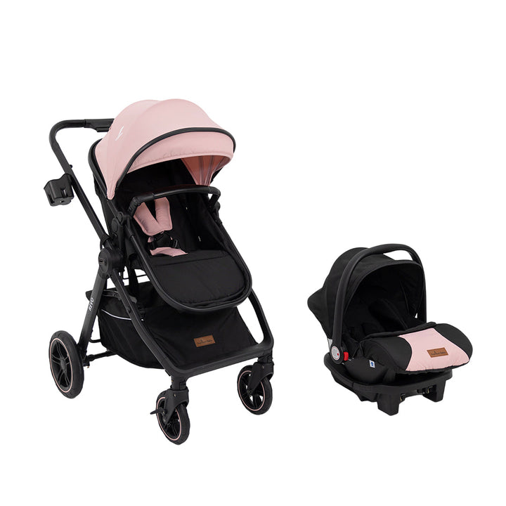 PREMIUM BABY COCHE TRAVEL SYSTEM REVO CON BASE ROSADO